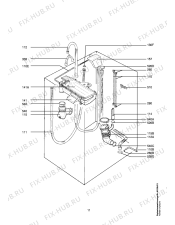 Взрыв-схема стиральной машины Privileg DYNAMIC5922, 20120 - Схема узла Hydraulic System 272